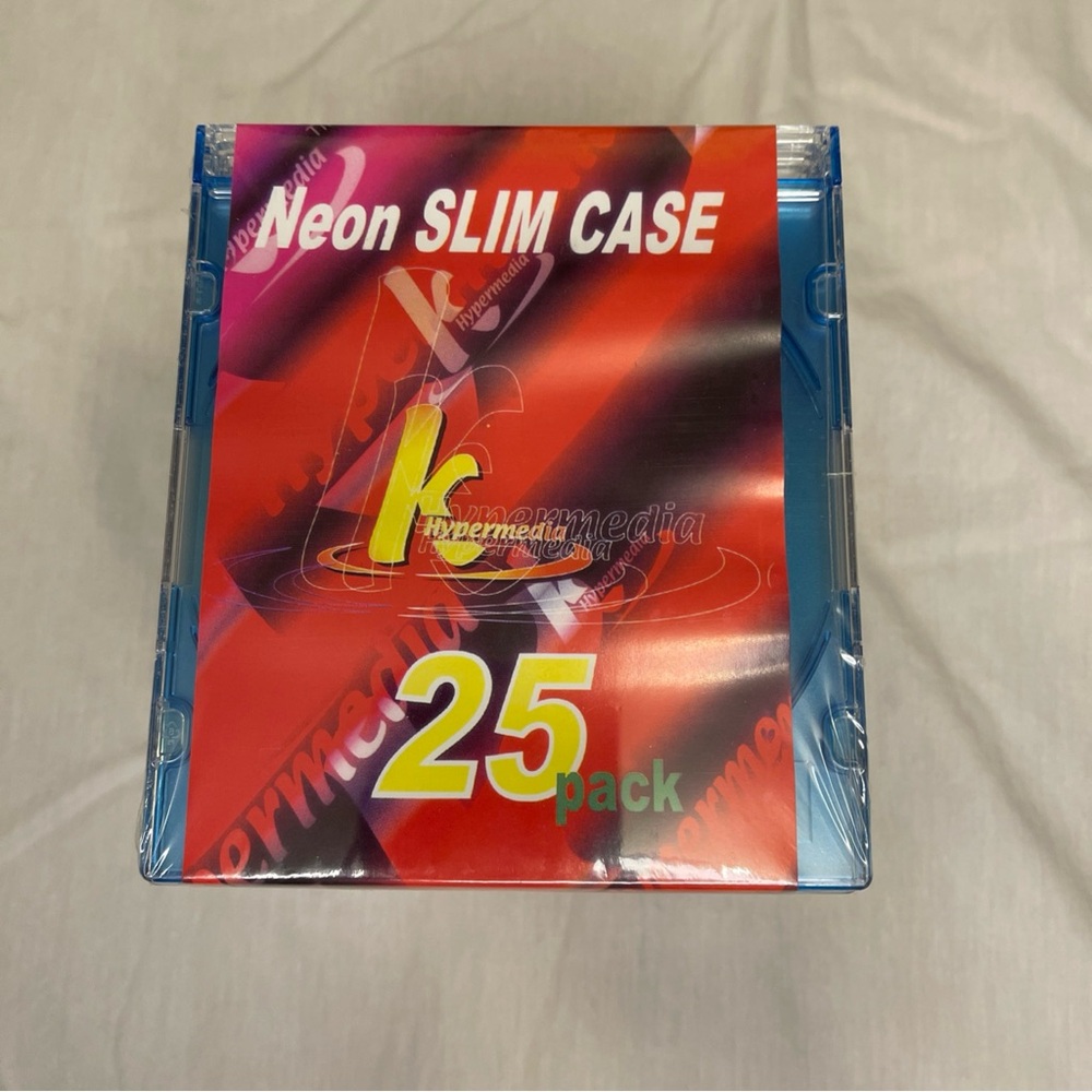 Hypermedia Neon Storage Cases hold DVDs and CDs Storage Cases